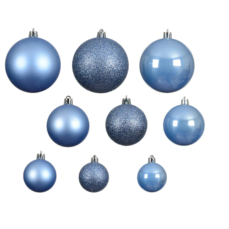 Kerstballen Mix 30 st. - Sky Blue - afbeelding 2