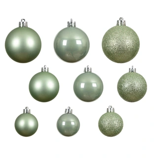 Kerstballen Mix 30 st. - Matcha Green - afbeelding 2