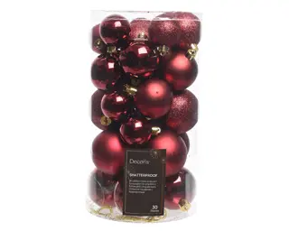 Kerstballen Mix 30 st. - Ossenbloed