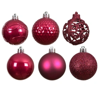 Kerstballen Mix 37 st. - Festive Pink - afbeelding 2