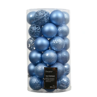 Kerstballen Mix 37 st. - Sky Blue