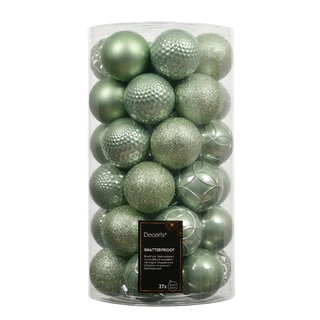 Kerstballen Mix 37 st. - Matcha Green