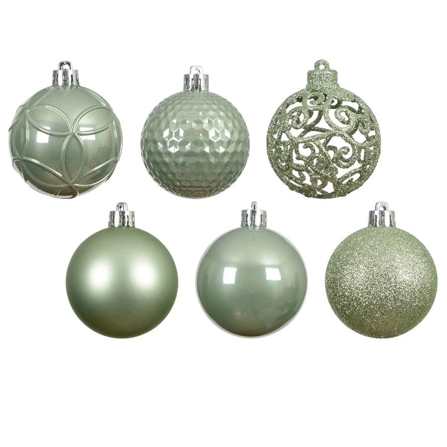 Kerstballen Mix 37 st. - Matcha Green - afbeelding 2