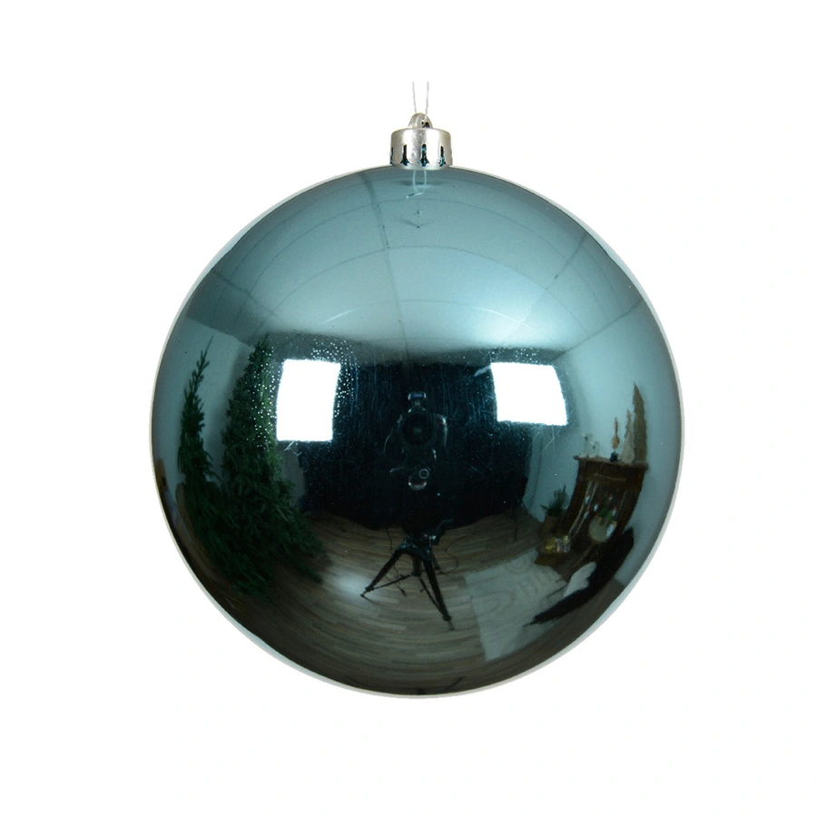 Kerstbal Glans XL - Folk Blue