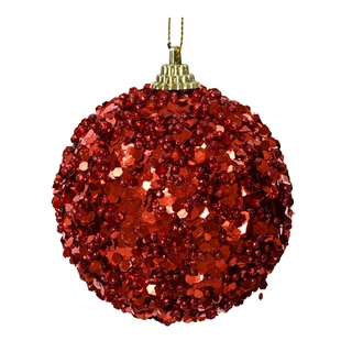 Kerstbal Glitter Foam - Kerstrood