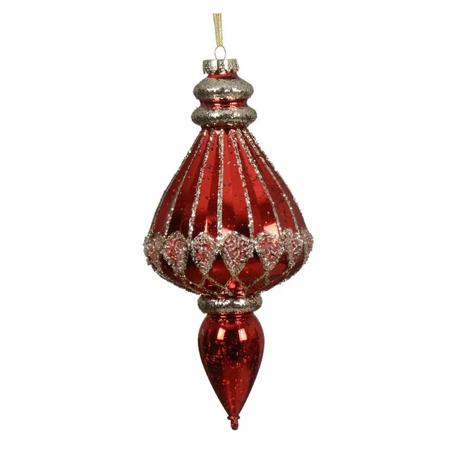 Kersthanger Rood/Goud - 29 cm - afbeelding 1