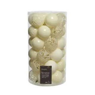 Kerstballen Mix 37 st. - Wolwit - afbeelding 1