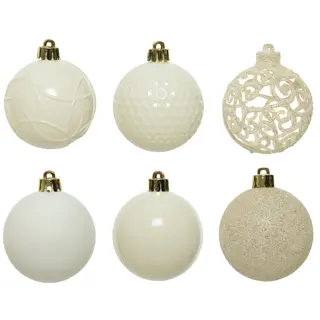 Kerstballen Mix 37 st. - Wolwit - afbeelding 2