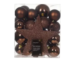 Kerstboomversiering Mix 33 st. - Espresso - afbeelding 1
