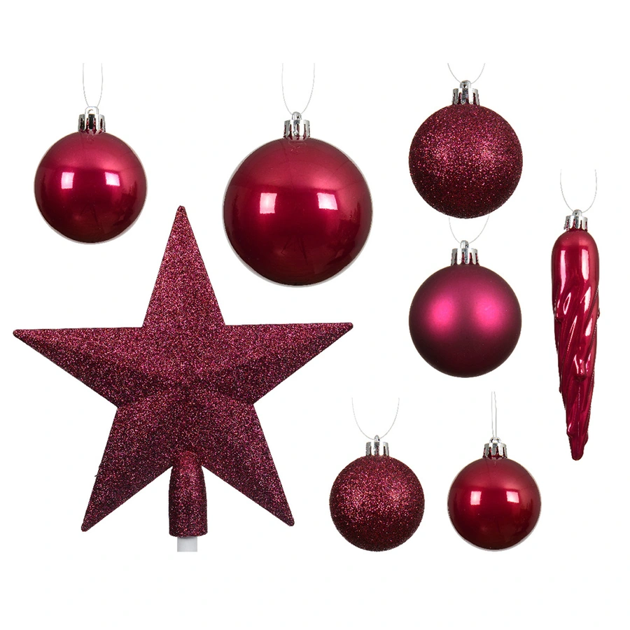 Kerstballen Mix 33 st. - Festive Pink - afbeelding 2