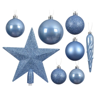 Kerstballen Mix 33 st. - Sky Blue - afbeelding 2