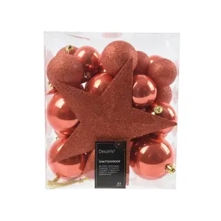 Kerstboomversiering Mix 33 st. - Pompoen