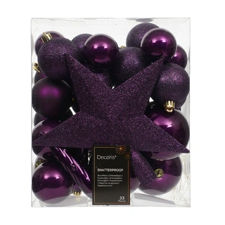 Kerstballen Mix 33 st. - Vijg