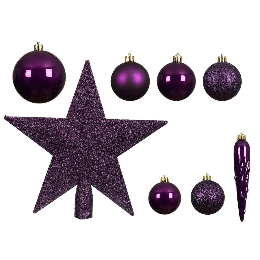 Kerstballen Mix 33 st. - Vijg - afbeelding 2