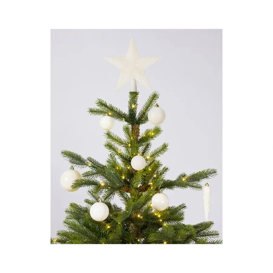 Kerstboomversiering Mix 33 st. - Wolwit - afbeelding 3