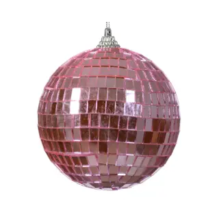Kerstbal Foam Discobal Roze - Ø10 cm