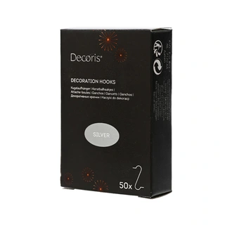 Kerstbalhaakjes Zilver - 50 st.