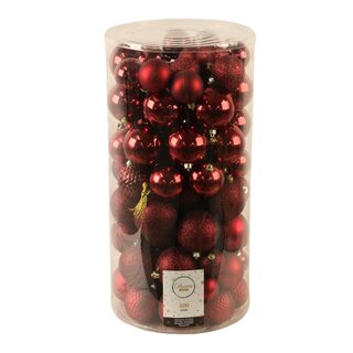 Kerstballen Mix 100 st. - Ossenbloed