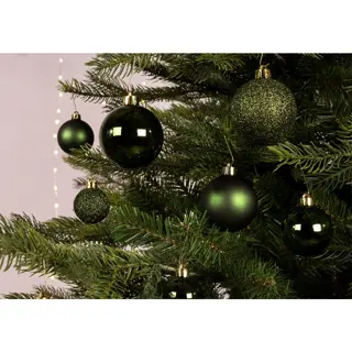 Kerstballen Mix 30 st. - Dennengroen - afbeelding 2