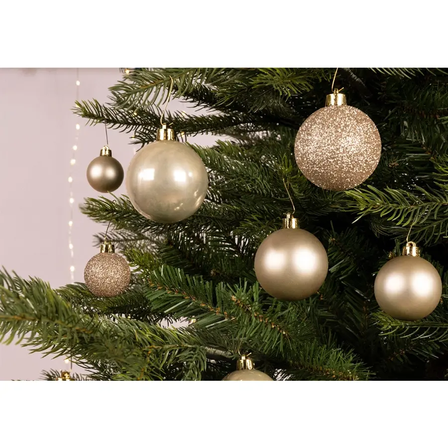 Kerstballen Mix 30 st. - Parel - afbeelding 2