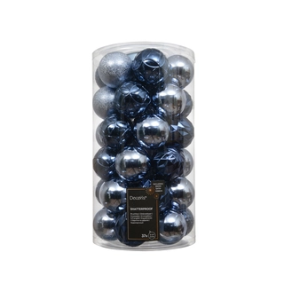 Kerstballen Mix 37 st. - Blauw