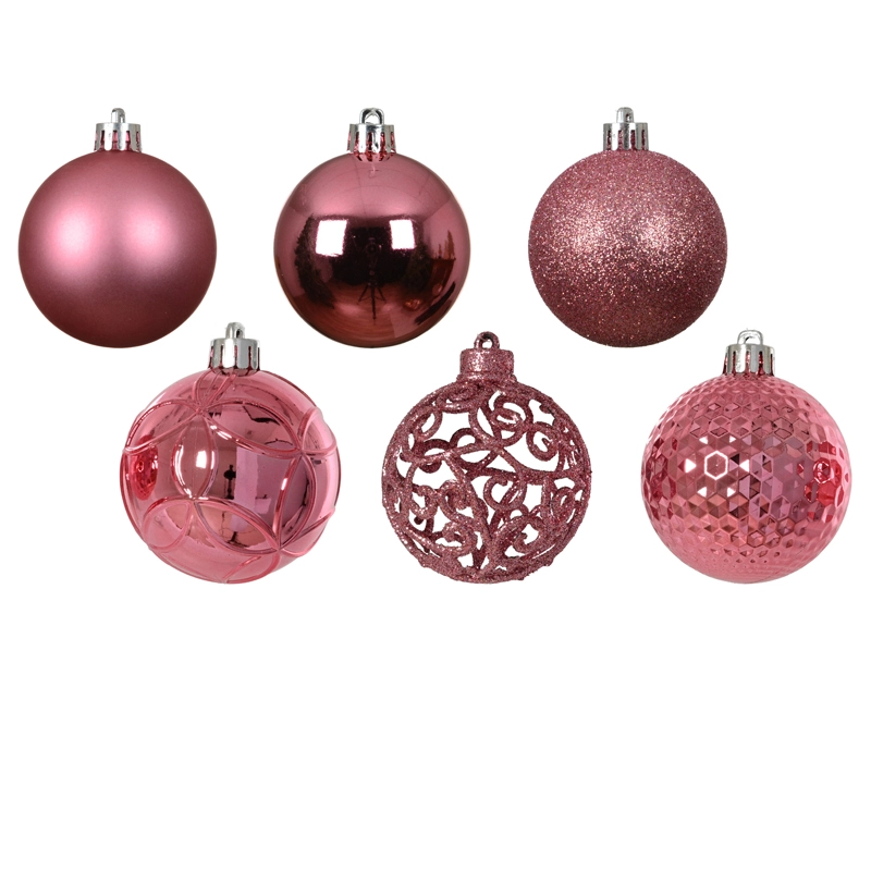 Kerstballen Mix 37 st. - Bloesem Roze - afbeelding 2