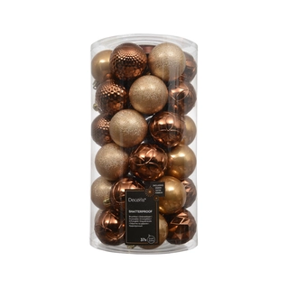 Kerstballen Mix 37 st. - Bruin