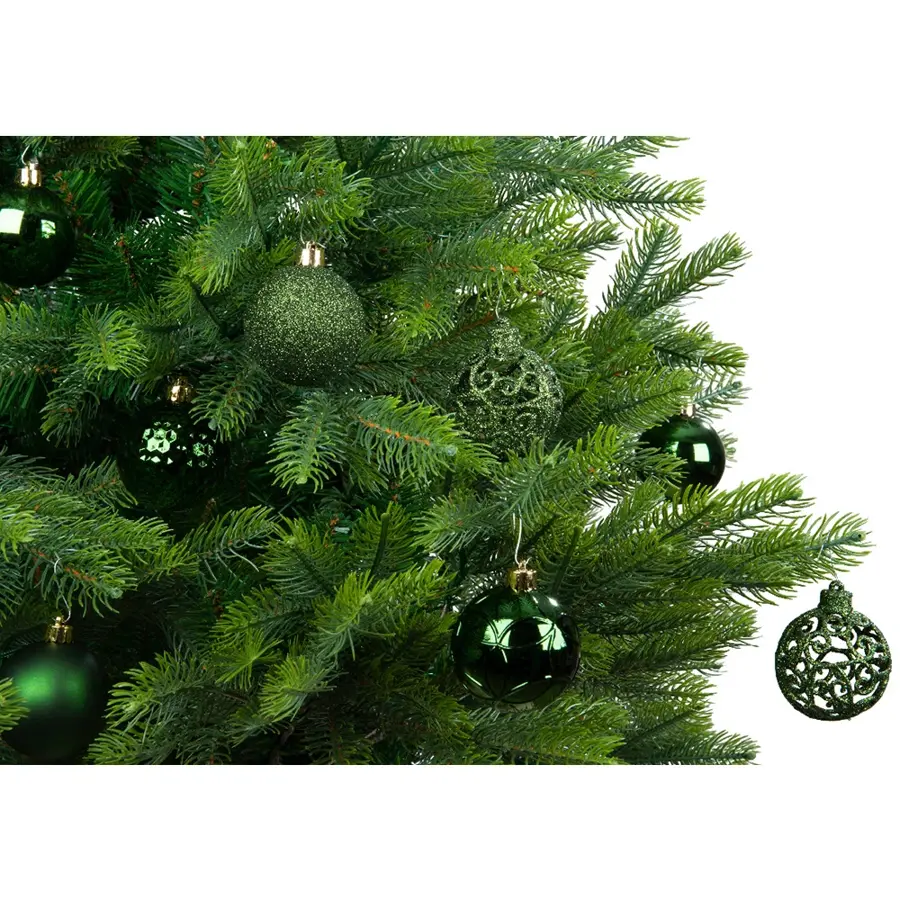 Kerstballen Mix 37 st. - Dennengroen - afbeelding 2