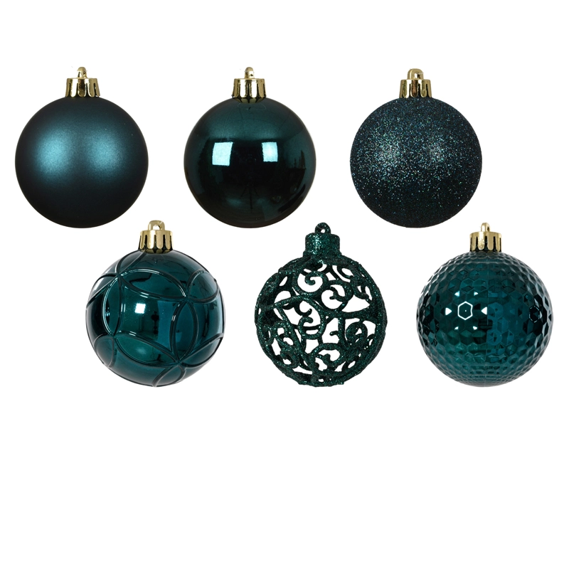 Kerstballen Mix 37 st. - Emerald - afbeelding 2