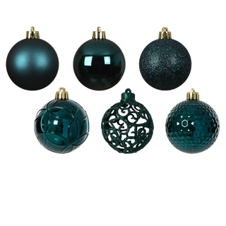 Kerstballen Mix 37 st. - Emerald - afbeelding 2