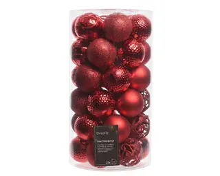 Kerstballen Mix 37 st. - Kerstrood