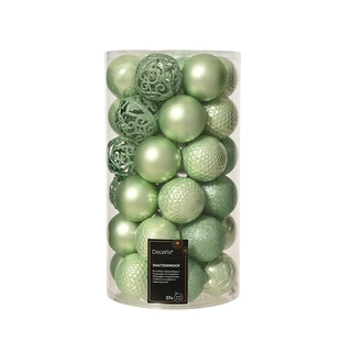 Kerstballen Mix 37 st. - Mintgroen