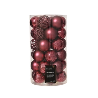 Kerstballen Mix 37 st. - Vintage Roze