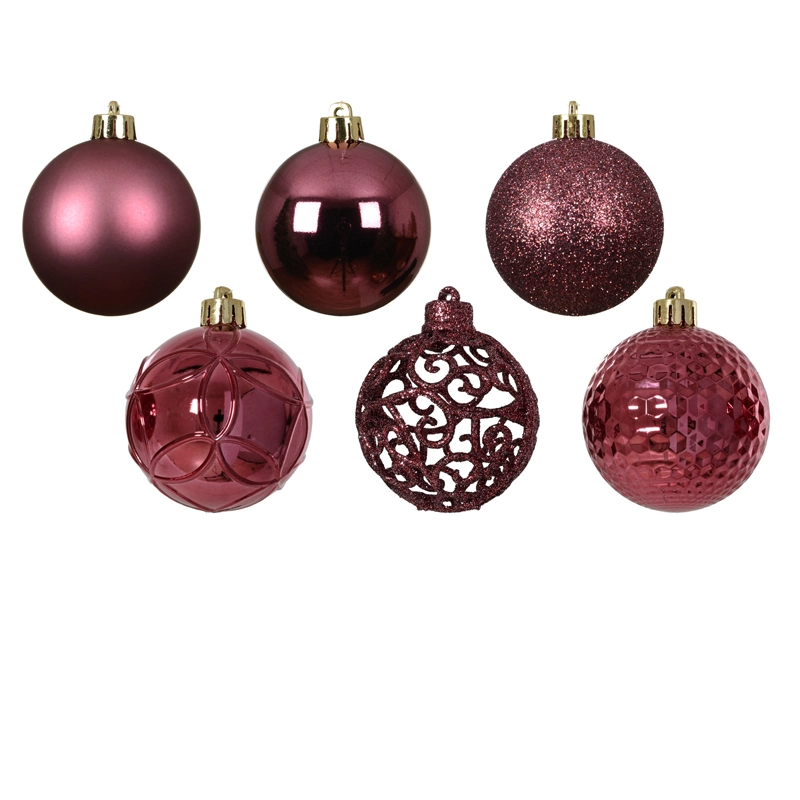 Kerstballen Mix 37 st. - Vintage Roze - afbeelding 2