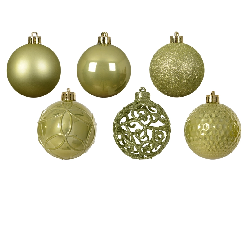 Kerstballen Mix 37 st. - Warm Pistache - afbeelding 2