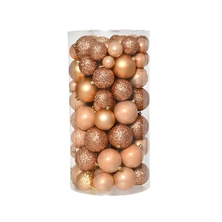Kerstballen Mix 100 st. - Peach Pearl
