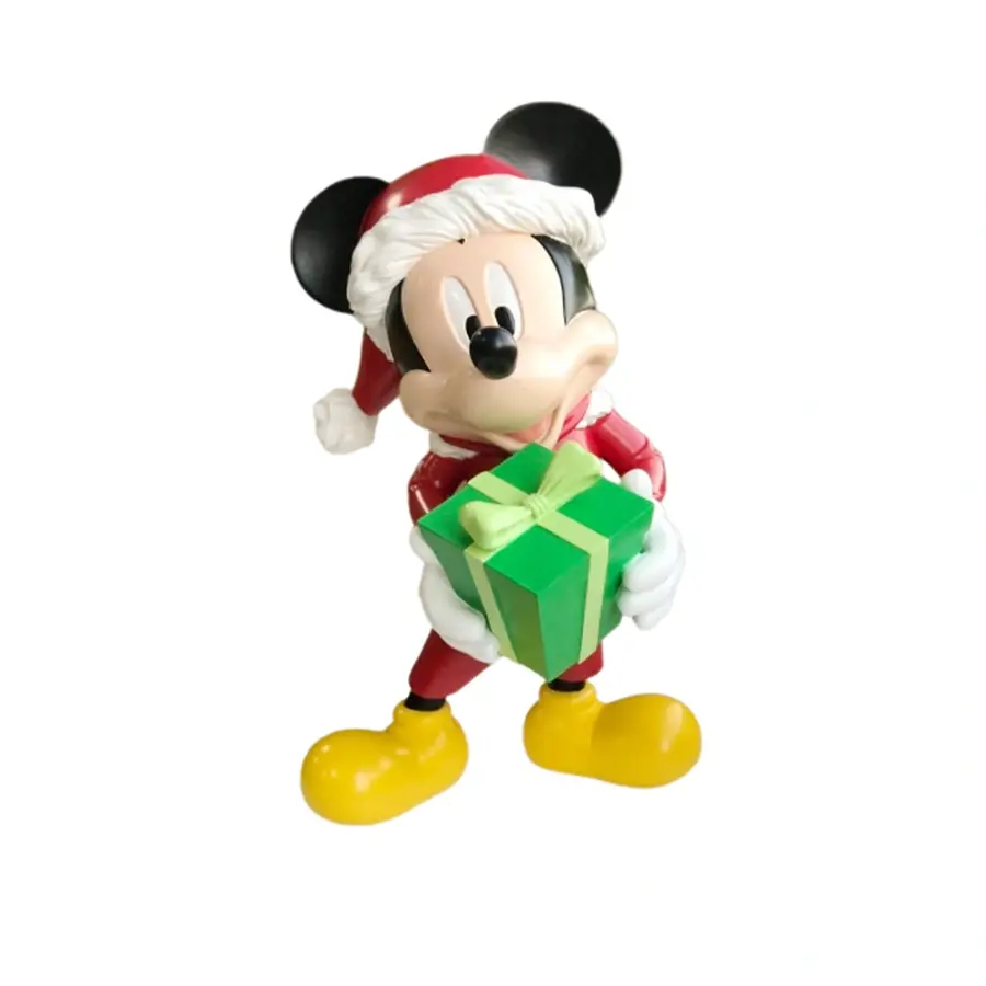 Disney Kerst Beeld Mickey met Cadeau - 48 cm