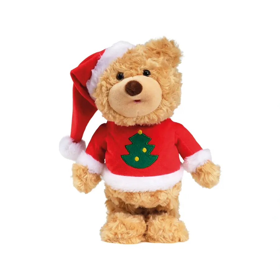 Beer met Kerstmuts en Trui - 30 cm