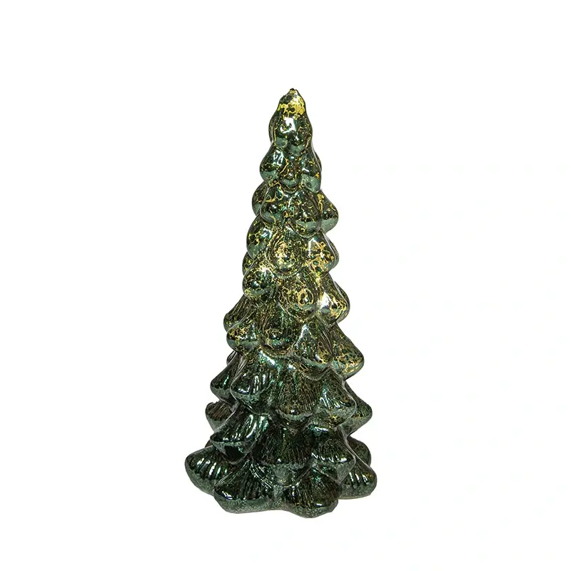 LED Kerstboompje Glas Ø10x20 cm - Groen - afbeelding 2