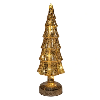 LED Kerstboompje Glas Ø11x34 cm - Goud - afbeelding 2