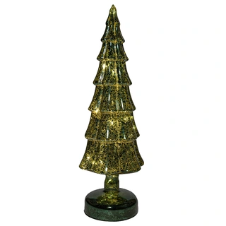 LED Kerstboompje Glas Ø11x34 cm - Groen - afbeelding 2