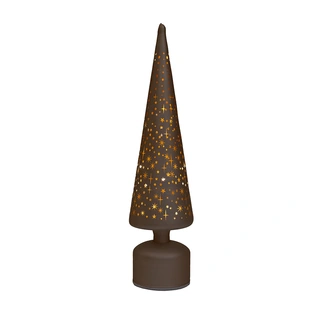 LED Boompje Glas Sterren Draaiend Ø10x39 cm - Champagne - afbeelding 2