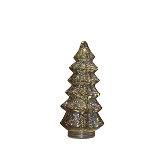 Kerstboompje Glas LED Ø13,5x26 cm - Metallic Antraciet