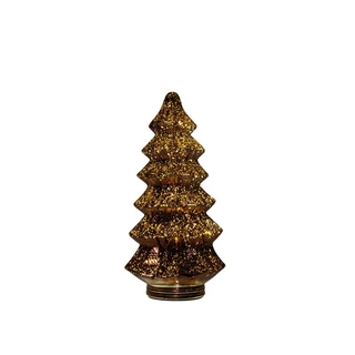 Kerstboompje Glas LED Ø13,5x26 cm - Metallic Brons