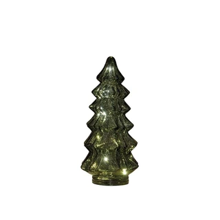 Kerstboompje Glas LED Ø13,5x26 cm - Groen