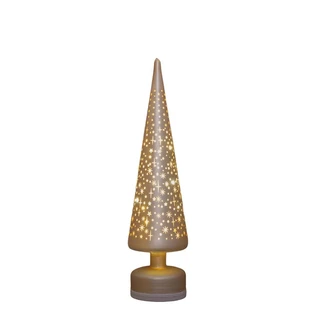 Kerstboompje Glas Draaiend Ø10x39 - Champagne