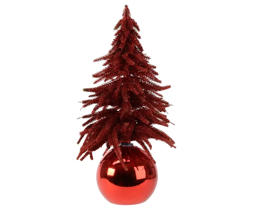 Mini Kerstboom Met Bal - 20 cm