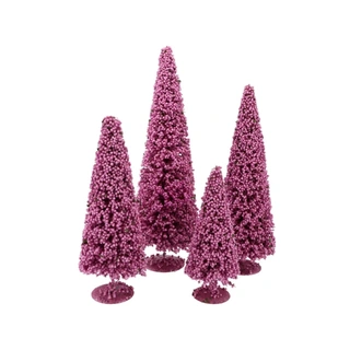 Kerstboompje Sparkle Berry Fuchsia - 60 cm - afbeelding 2