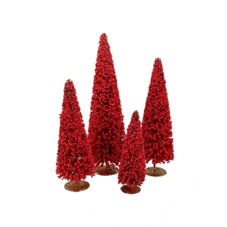 Kerstboompje Sparkle Berry Red - 60 cm - afbeelding 2