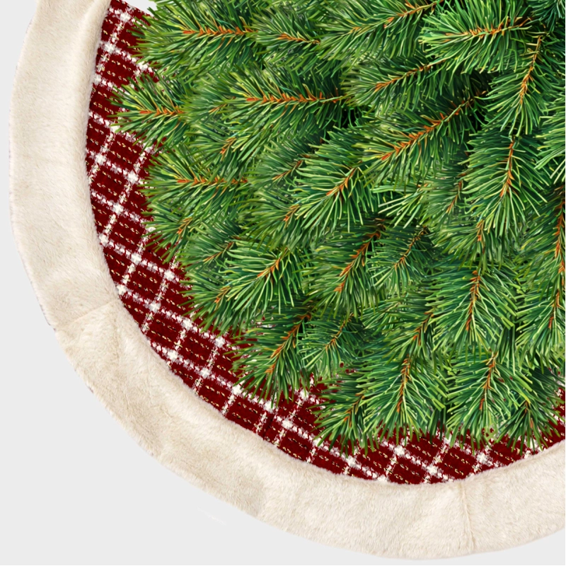 Kerstboomrok Helena Red - Ø105 cm